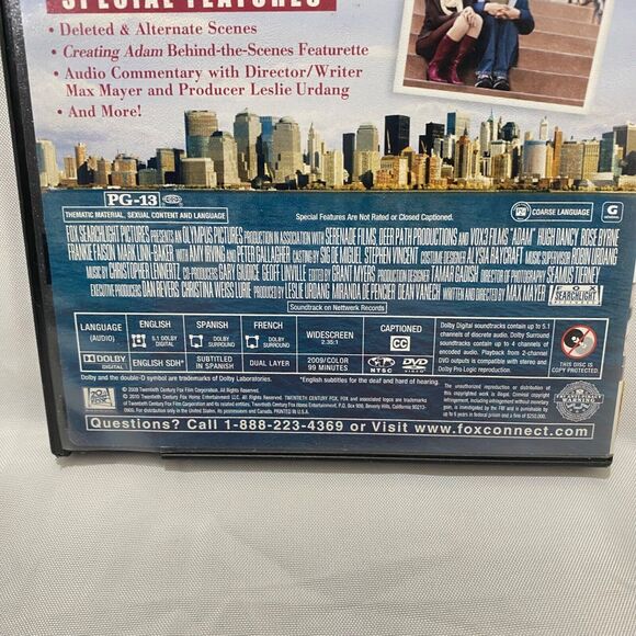 Adam DVD Movie Romance Comedy Drama With Case Rose Byrne Hugh Dancy - Picture 6 of 9